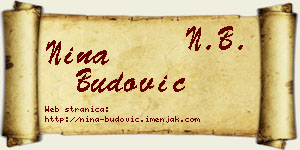 Nina Budović vizit kartica
